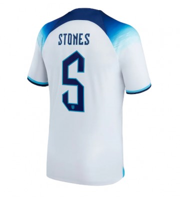 Anglia John Stones #5 Koszulka Podstawowych MŚ 2022 Krótki Rękaw